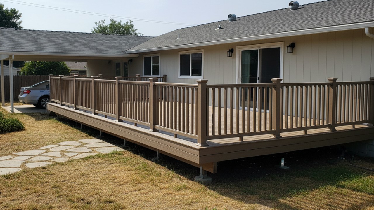 Classic Deck Co crew working on a home