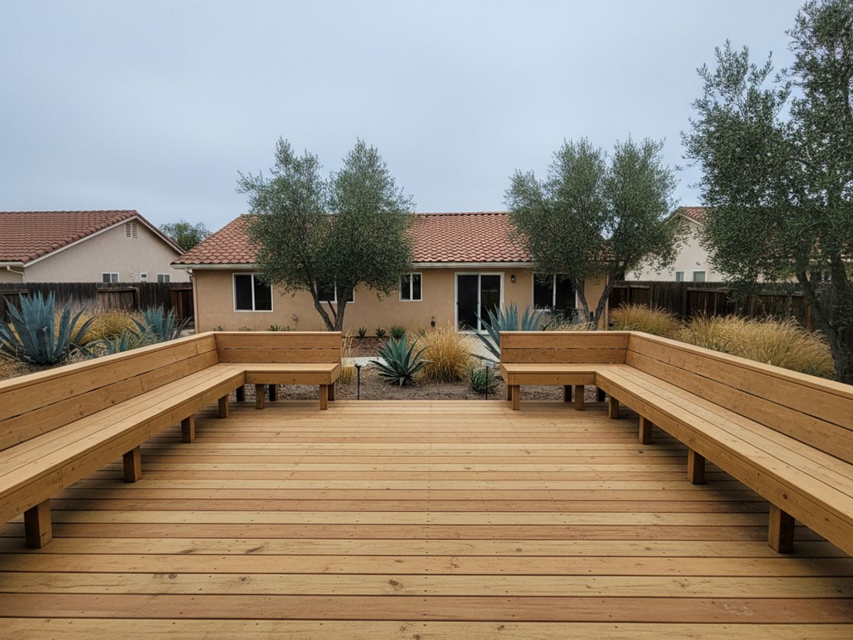 Custom Deck Design completed by Classic Deck Co in Santa Ana, CA
